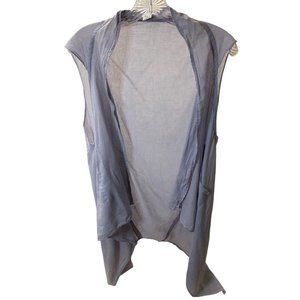 Lavender/Violet Cotton Sleeveless Long Vest Top